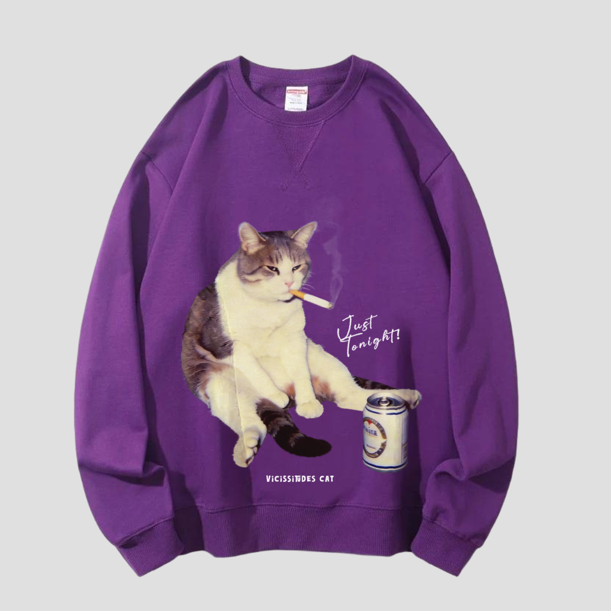 【予約】夜更かし猫 グラフィックスウェット