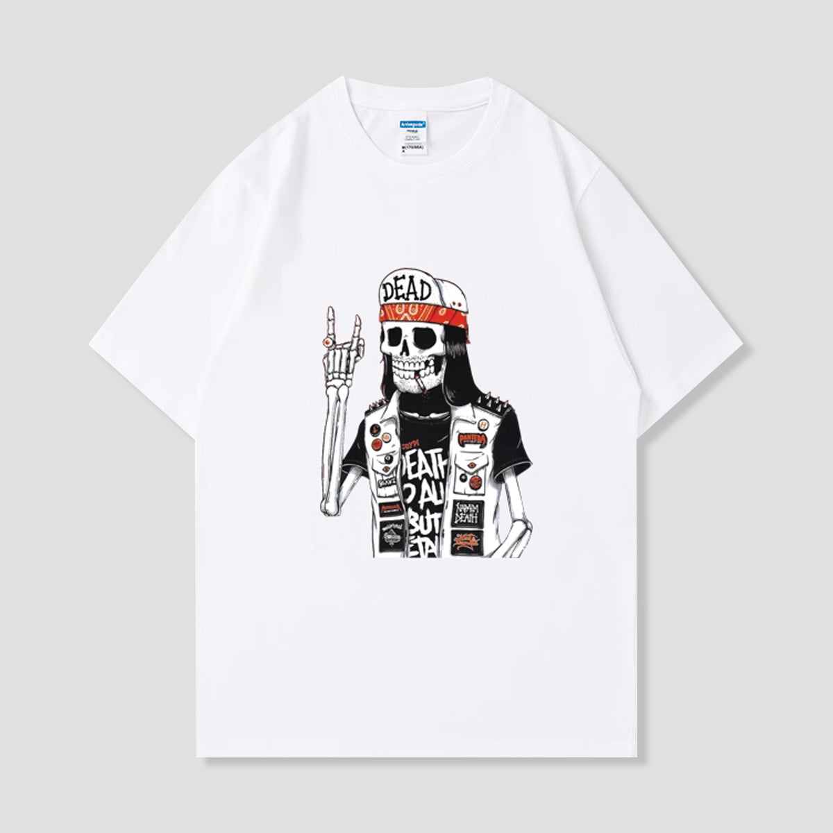 スカルバイカーズグラフィックTシャツ