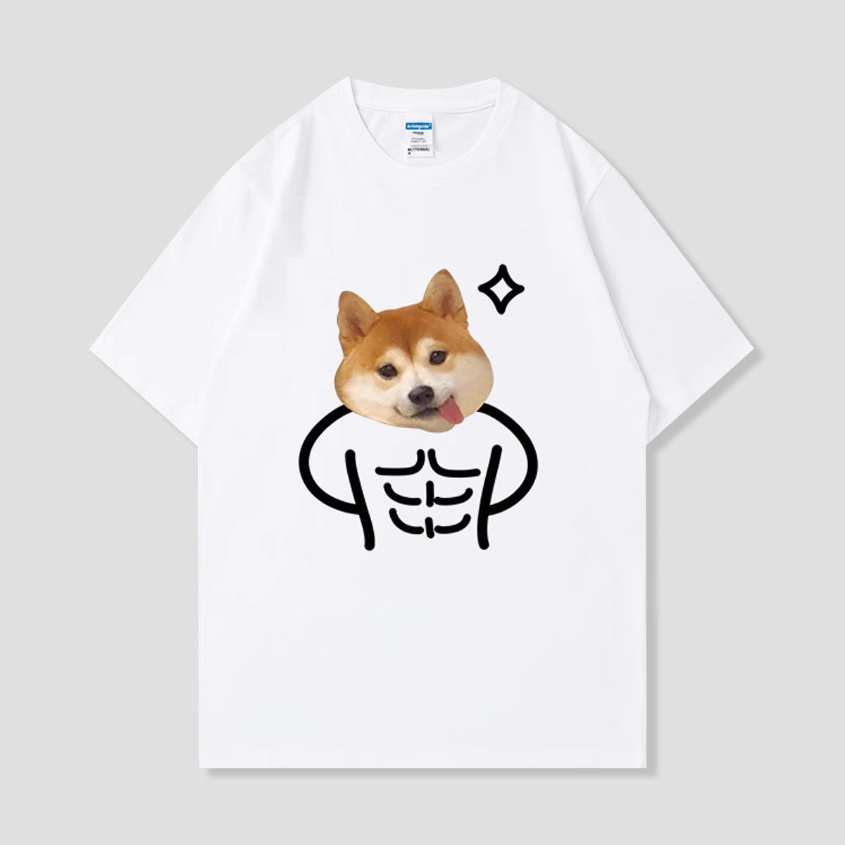 ムキムキ柴犬Tシャツ