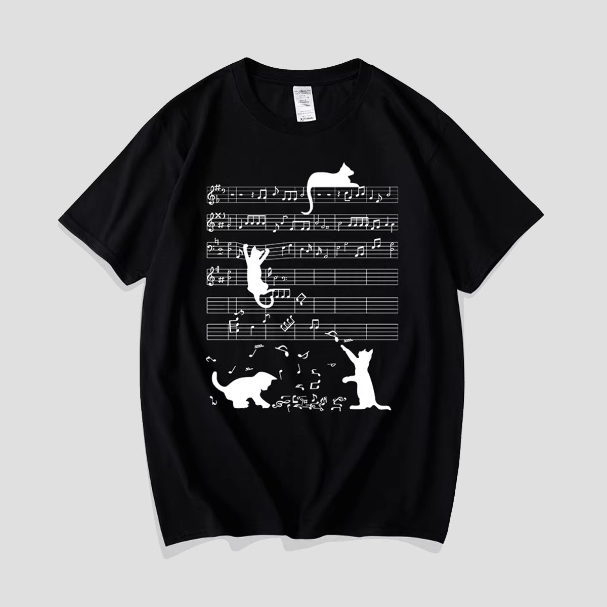 グローブ、Tシャツねこどん様限定 にゃんこ五線譜Tシャツ – RakuInk