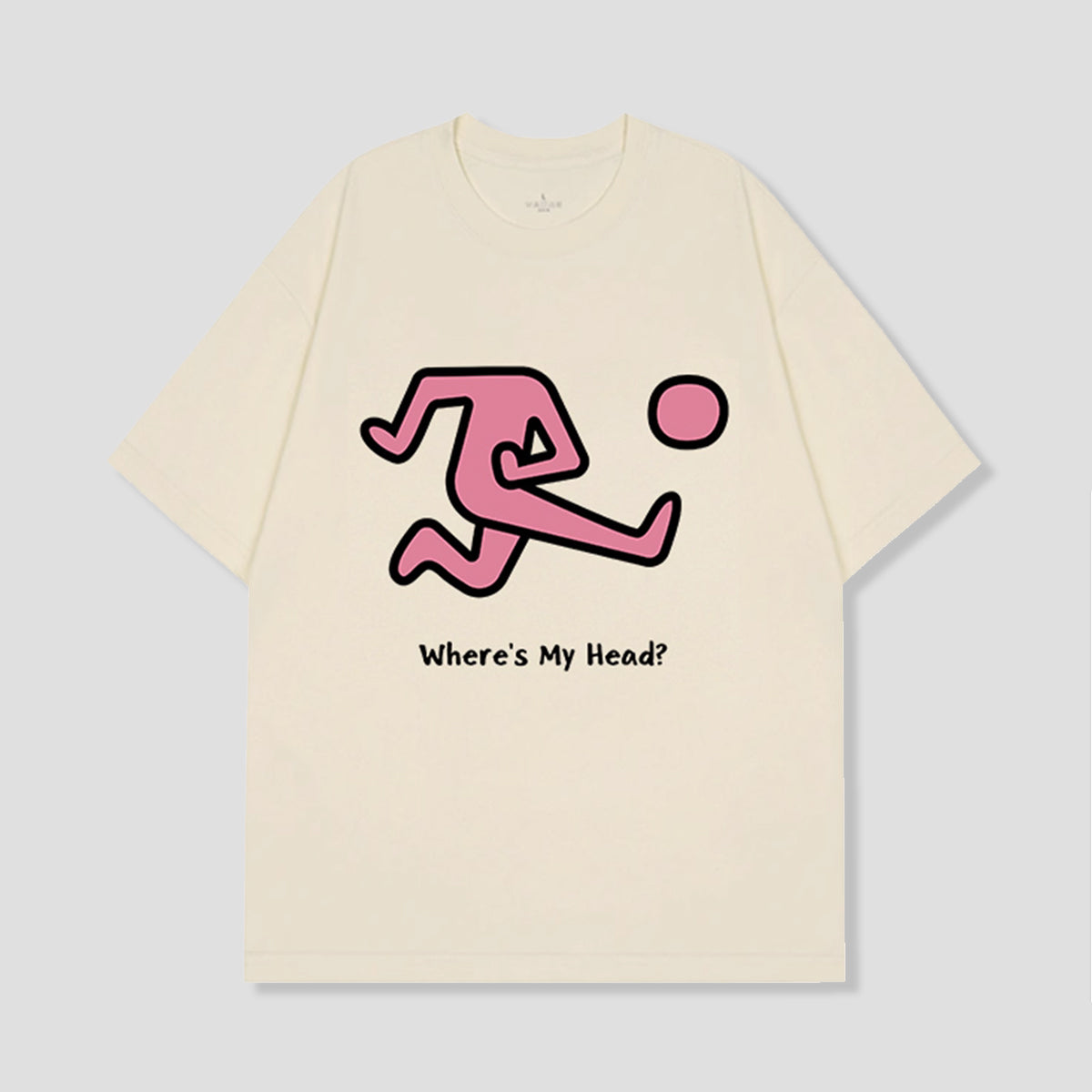「頭どこ？」ユニークアートTシャツ