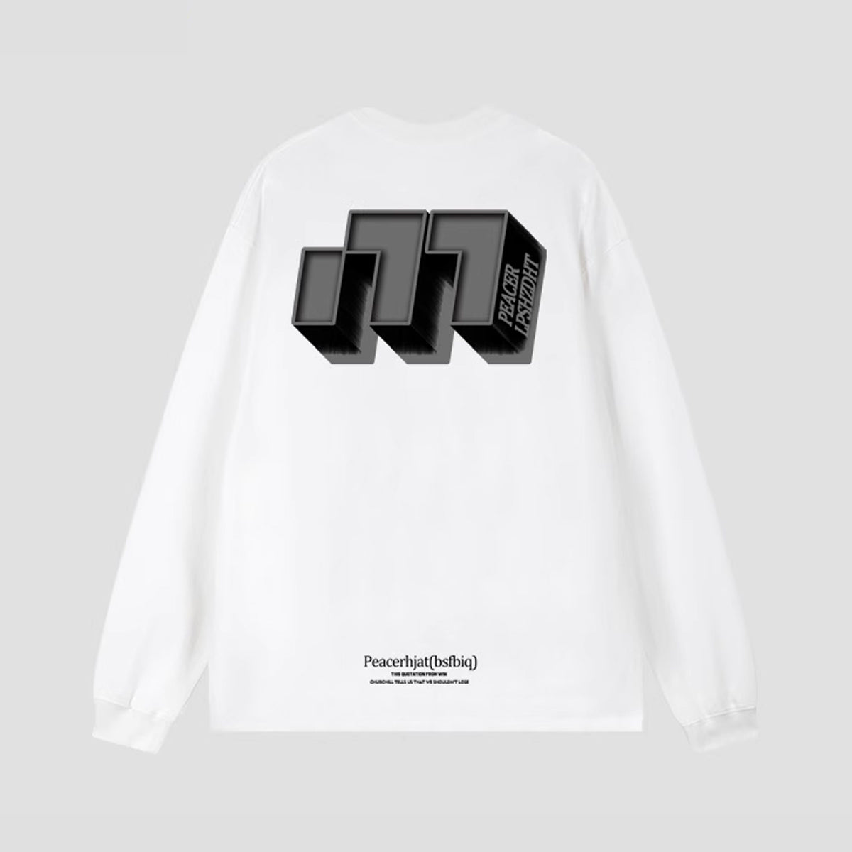 3Dロゴプリント ロングスリーブTシャツ – RakuInk