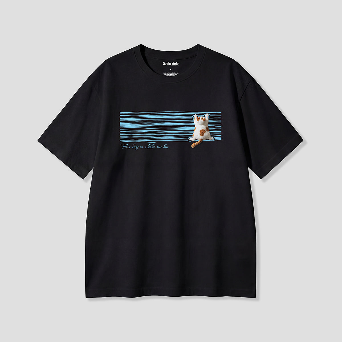 【予約】のぼれないキャット グラフィックTシャツ