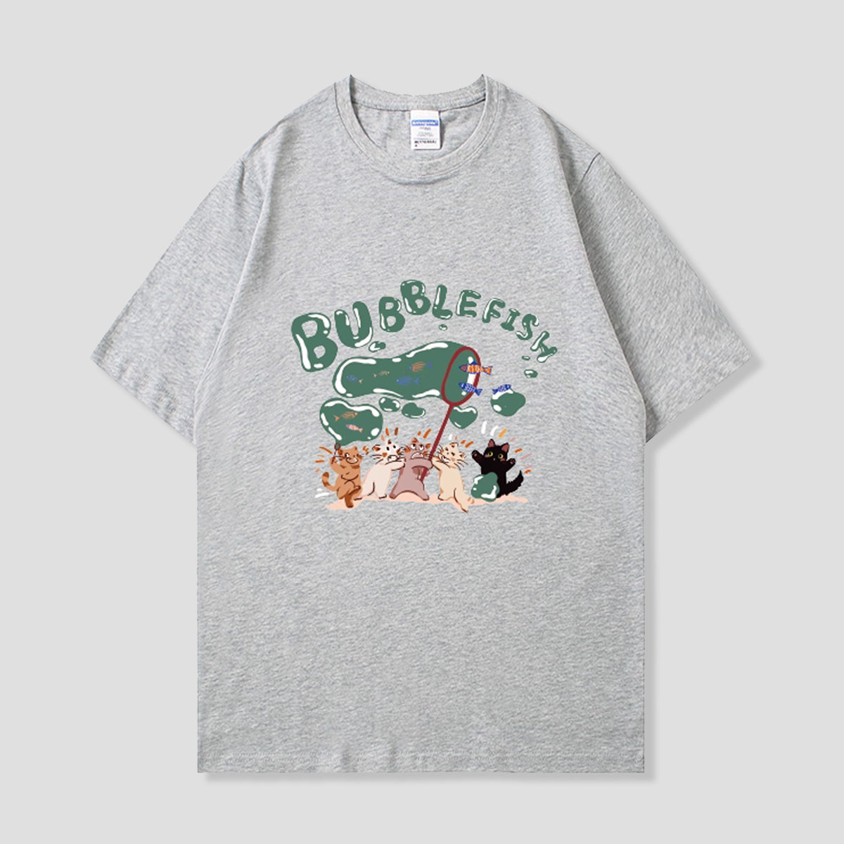 バブルフィッシュ猫Tシャツ