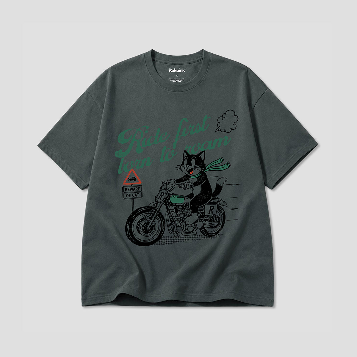 【予約】Ride First キャット グラフィックTシャツ