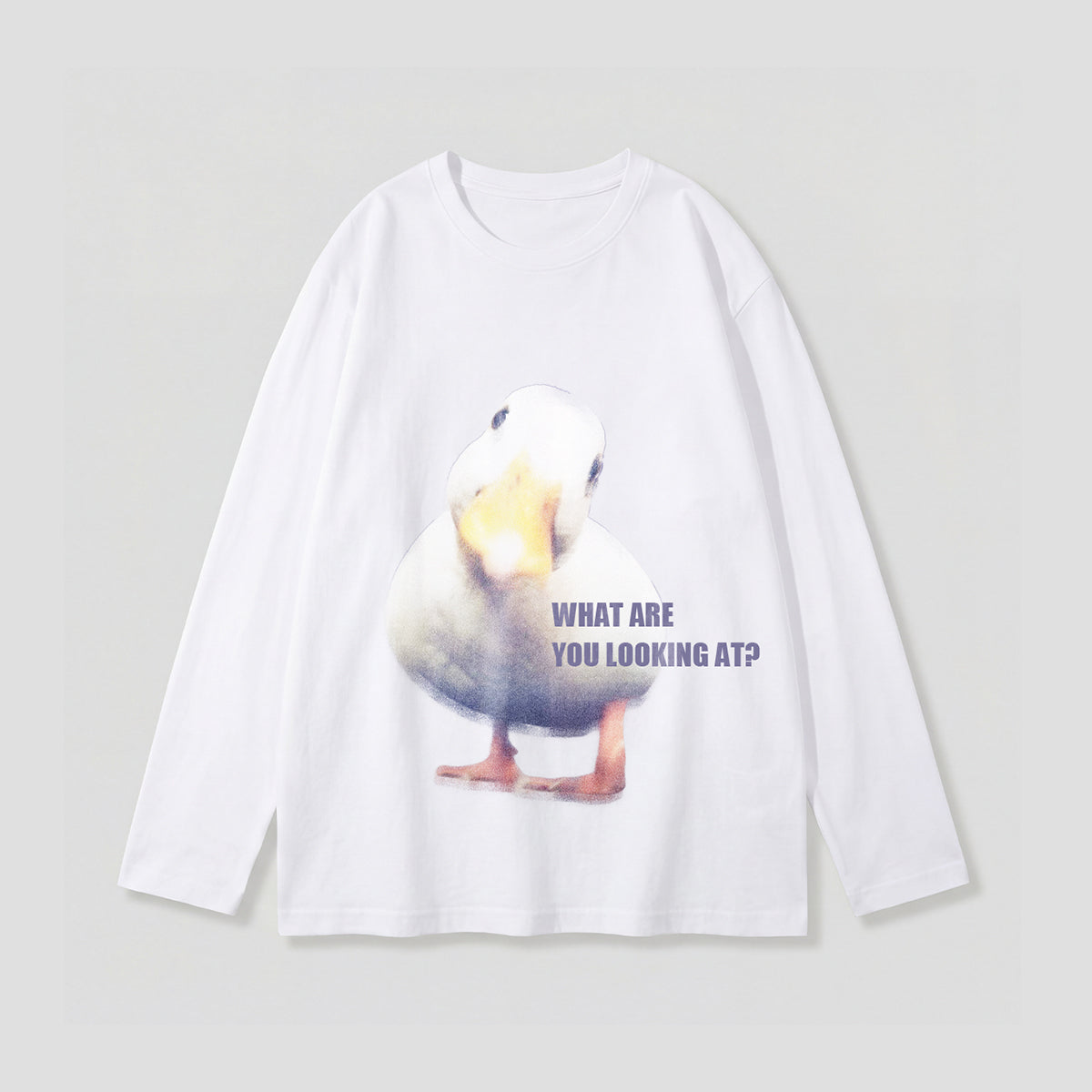 【予約】「なに見てんの？」ダックフォト ロングスリーブ