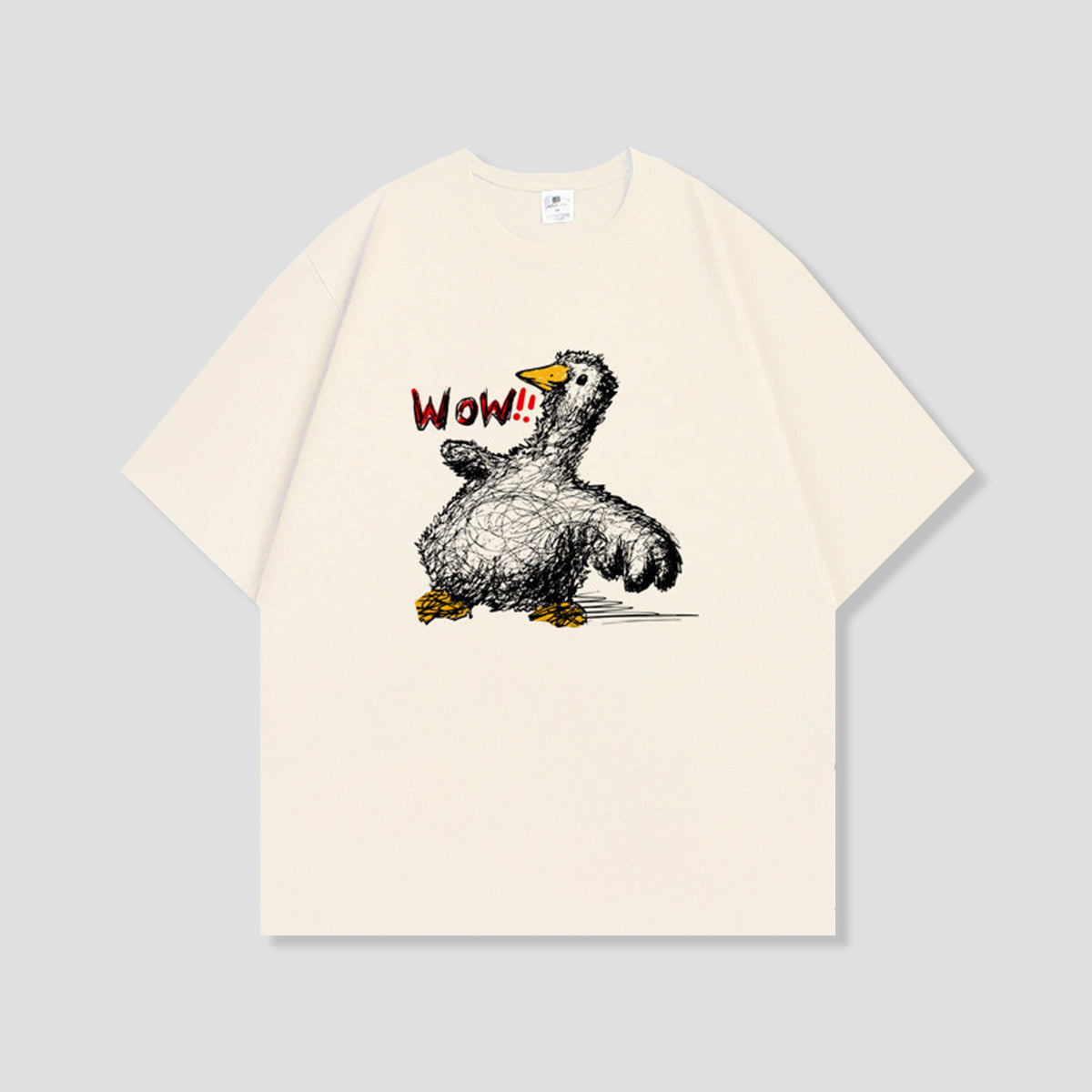 ラフラインダック グラフィックTシャツ