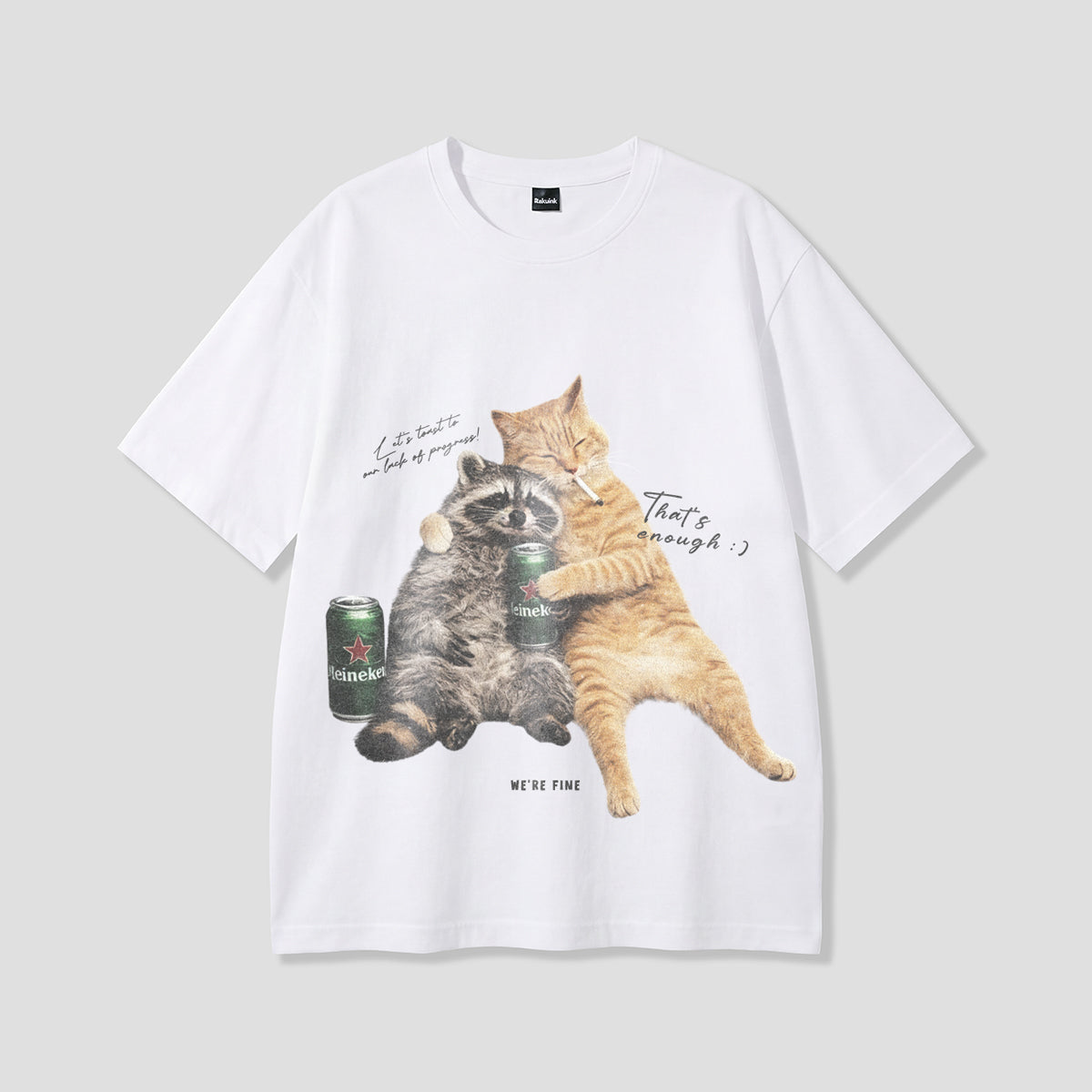 【予約】ナイトチルズ キャット＆ラクーン Tシャツ
