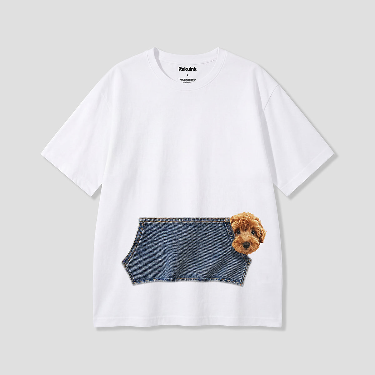 【予約】のぞきトイプードル グラフィックTシャツ