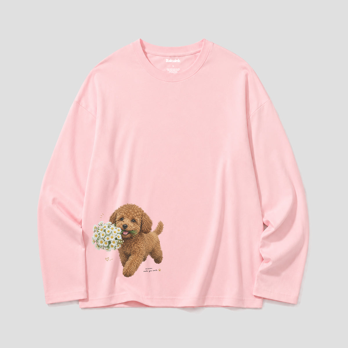 【予約】花束プードル グラフィック ロングスリーブTシャツ