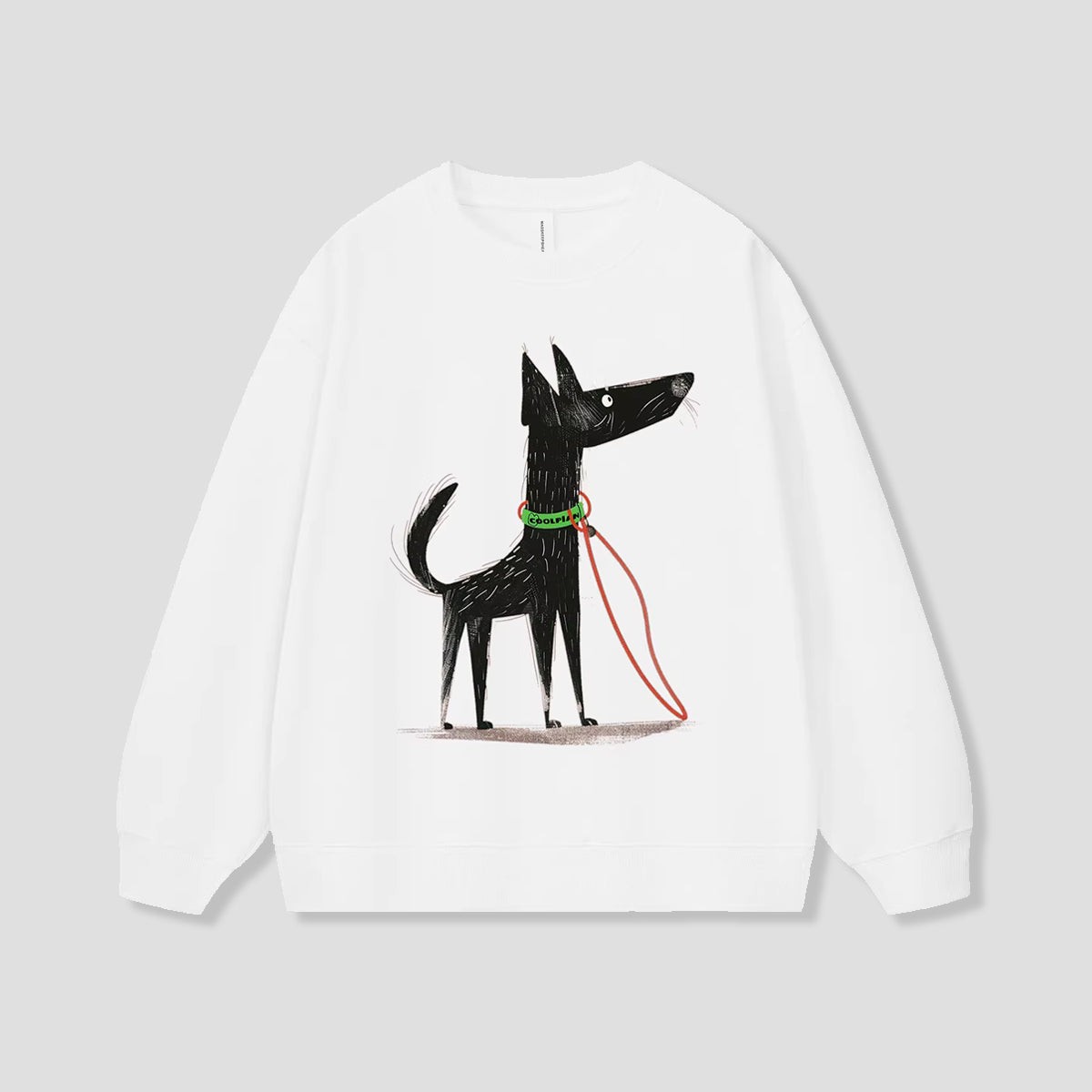 棒立ちロングドッグ グラフィック スウェット