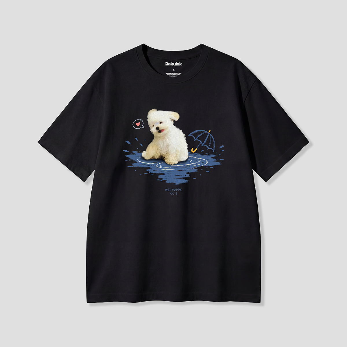 【予約】WET HAPPY ワンコ グラフィックTシャツ