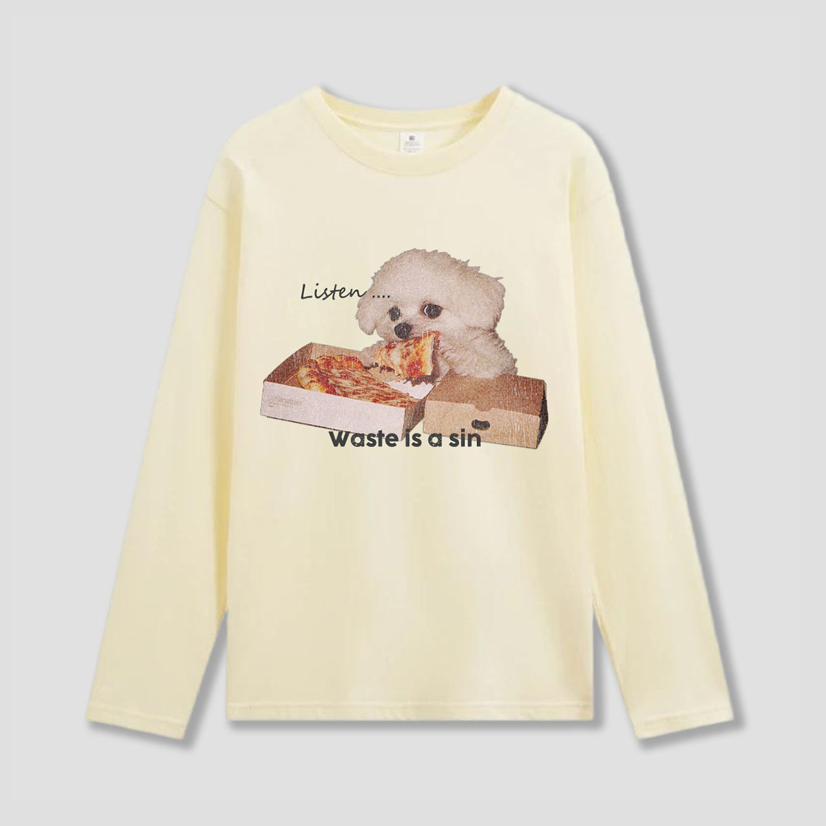 【予約】ピザ泥棒ドッグ グラフィック ロングスリーブ