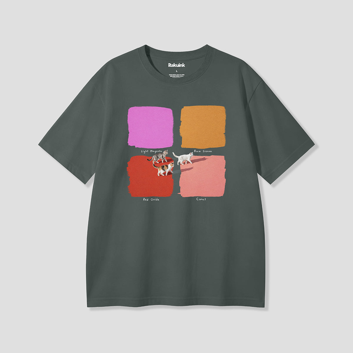 【予約】カラースウォッチキャット グラフィックTシャツ