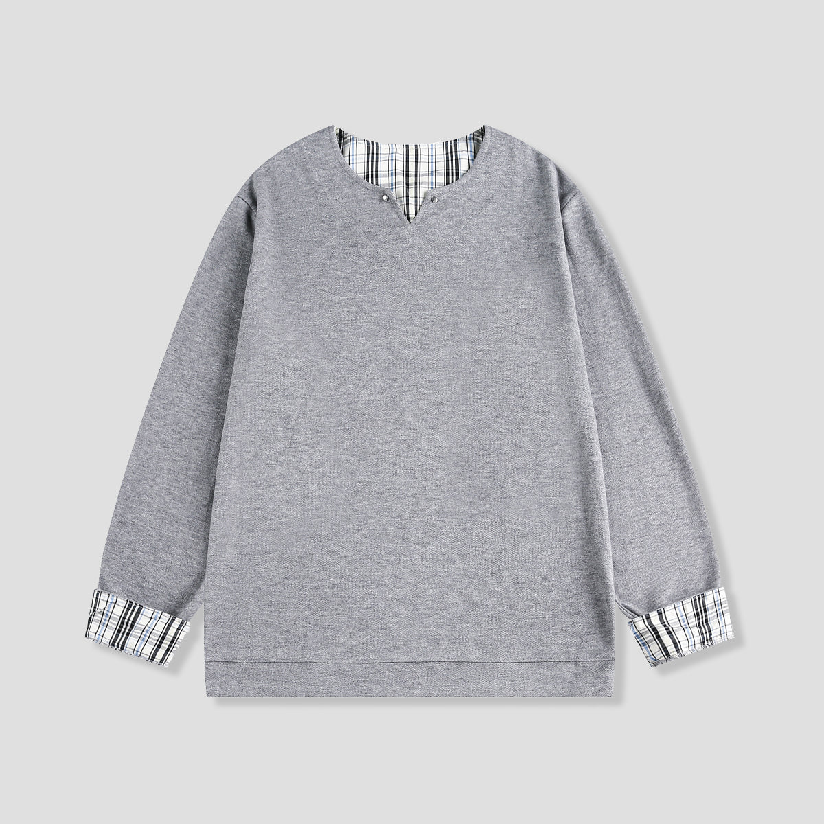 レイヤードネック ロングスリーブ