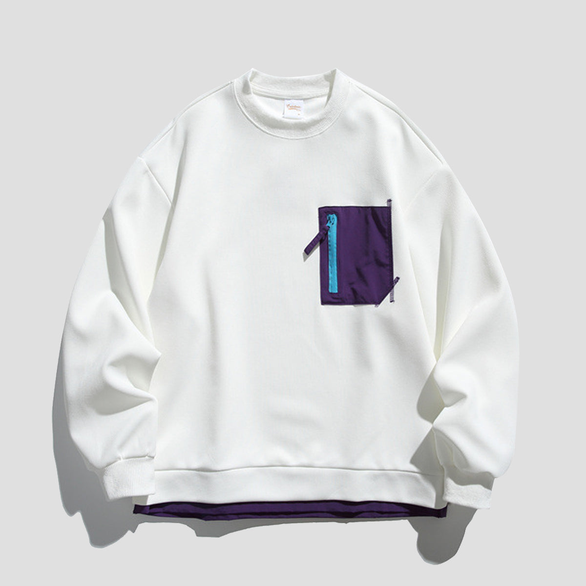 カラーブロック ポケットスウェット