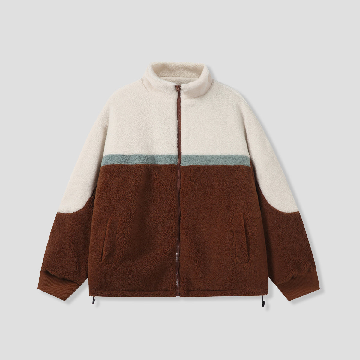 ボーダーブロック ボアジャケット