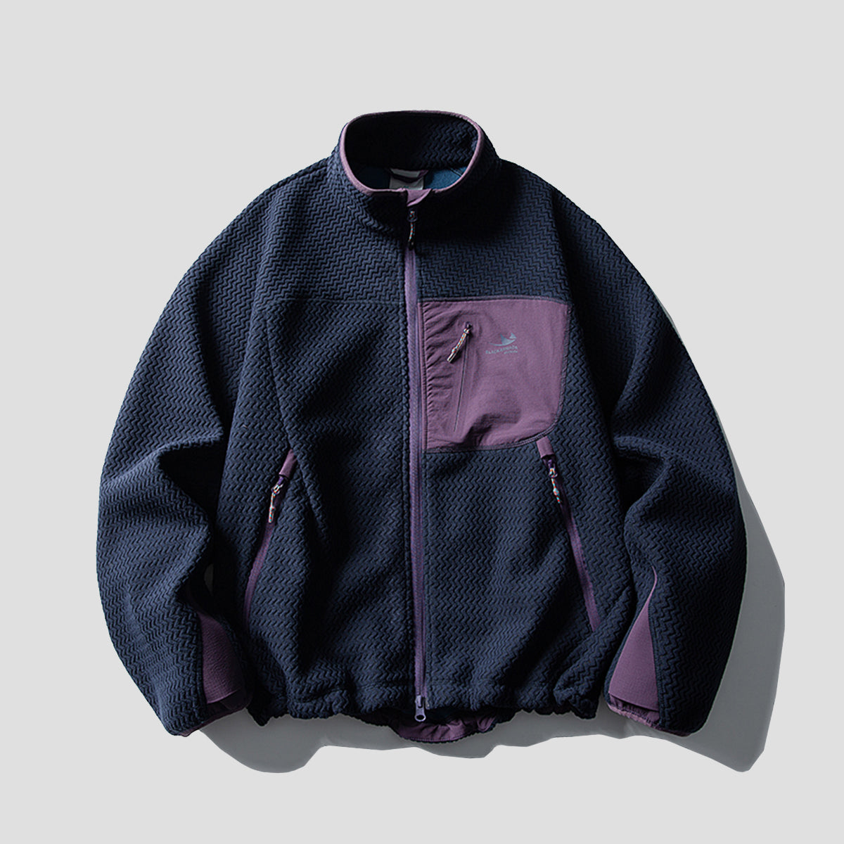 ブロックパネル メッシュフリース ジャケット