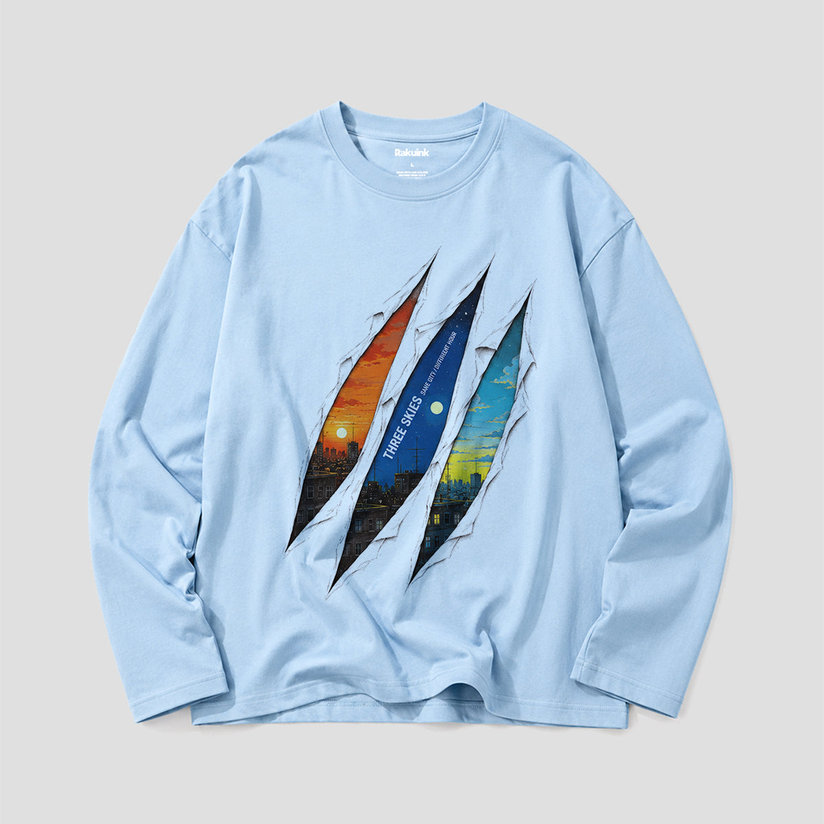 スリースカイズ・ティア グラフィック ロングスリーブTシャツ