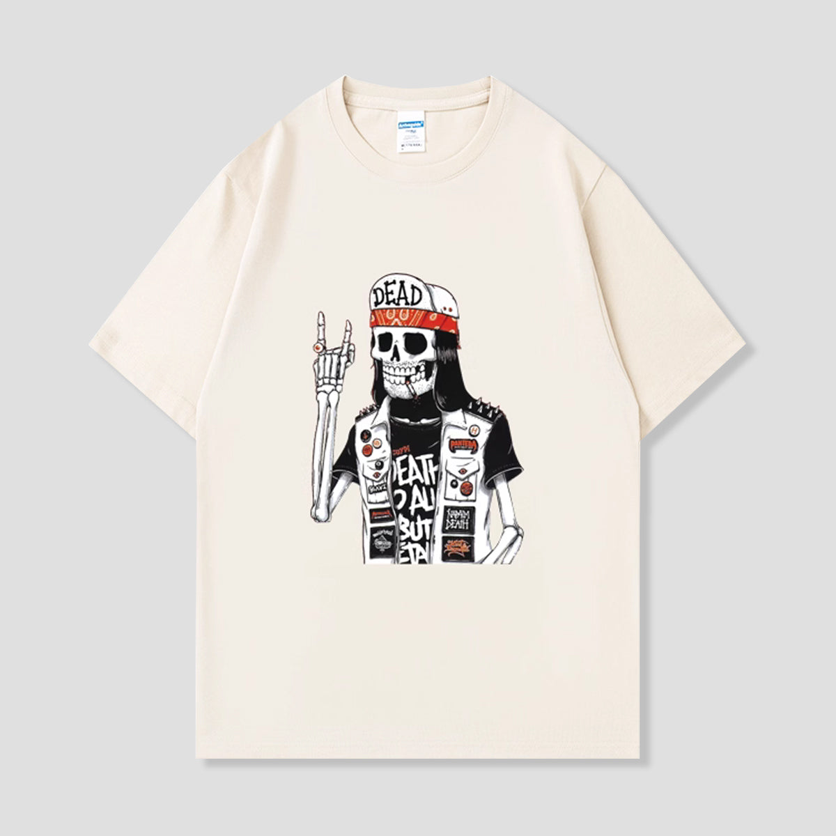 スカルバイカーズグラフィックTシャツ