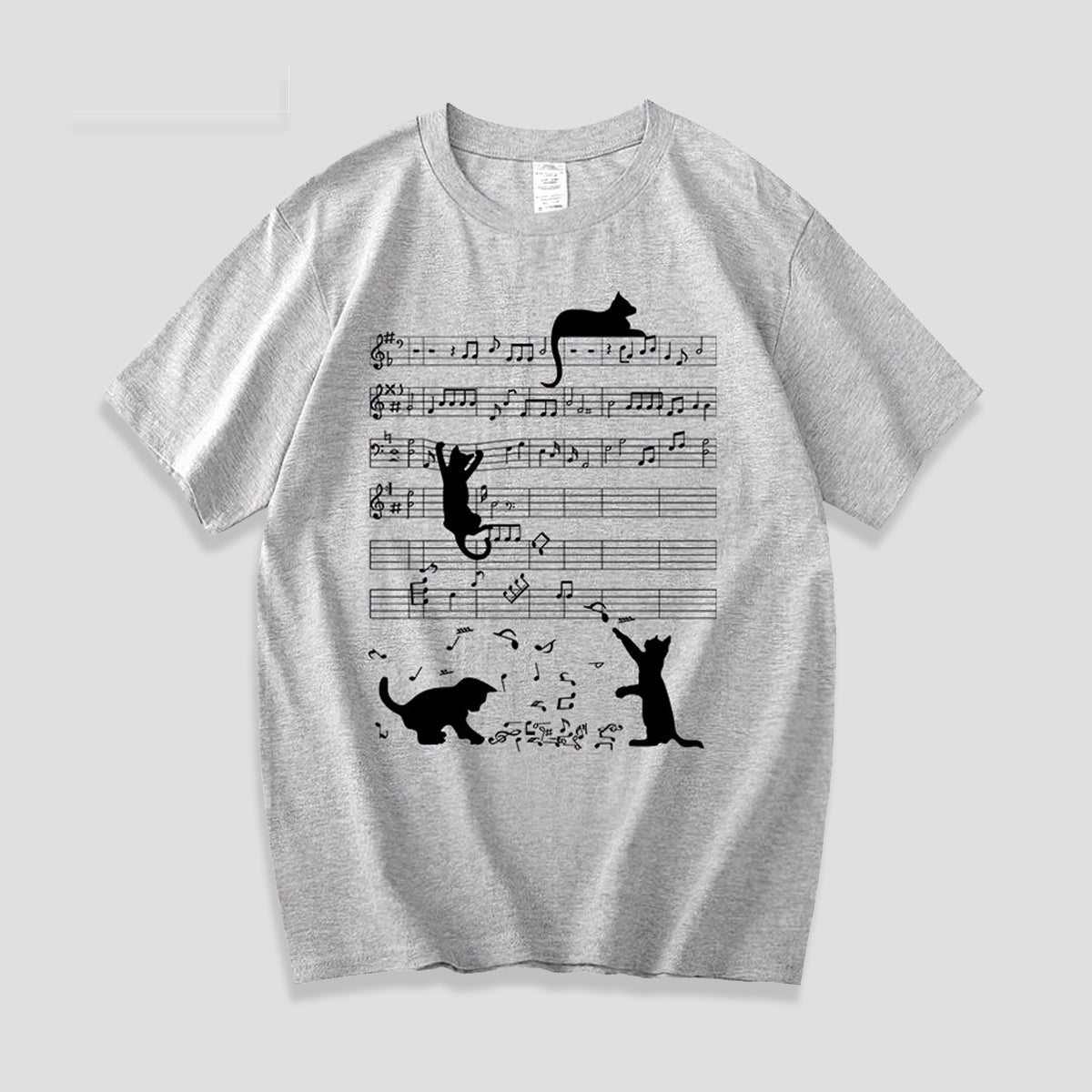 にゃんこ五線譜Ｔシャツ