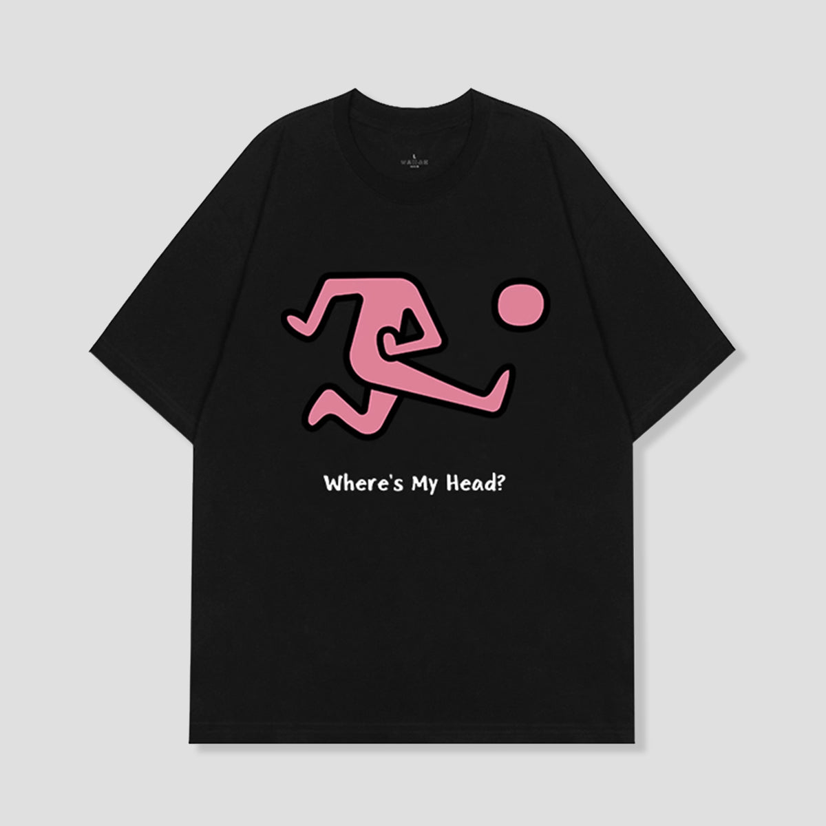 「頭どこ？」ユニークアートTシャツ