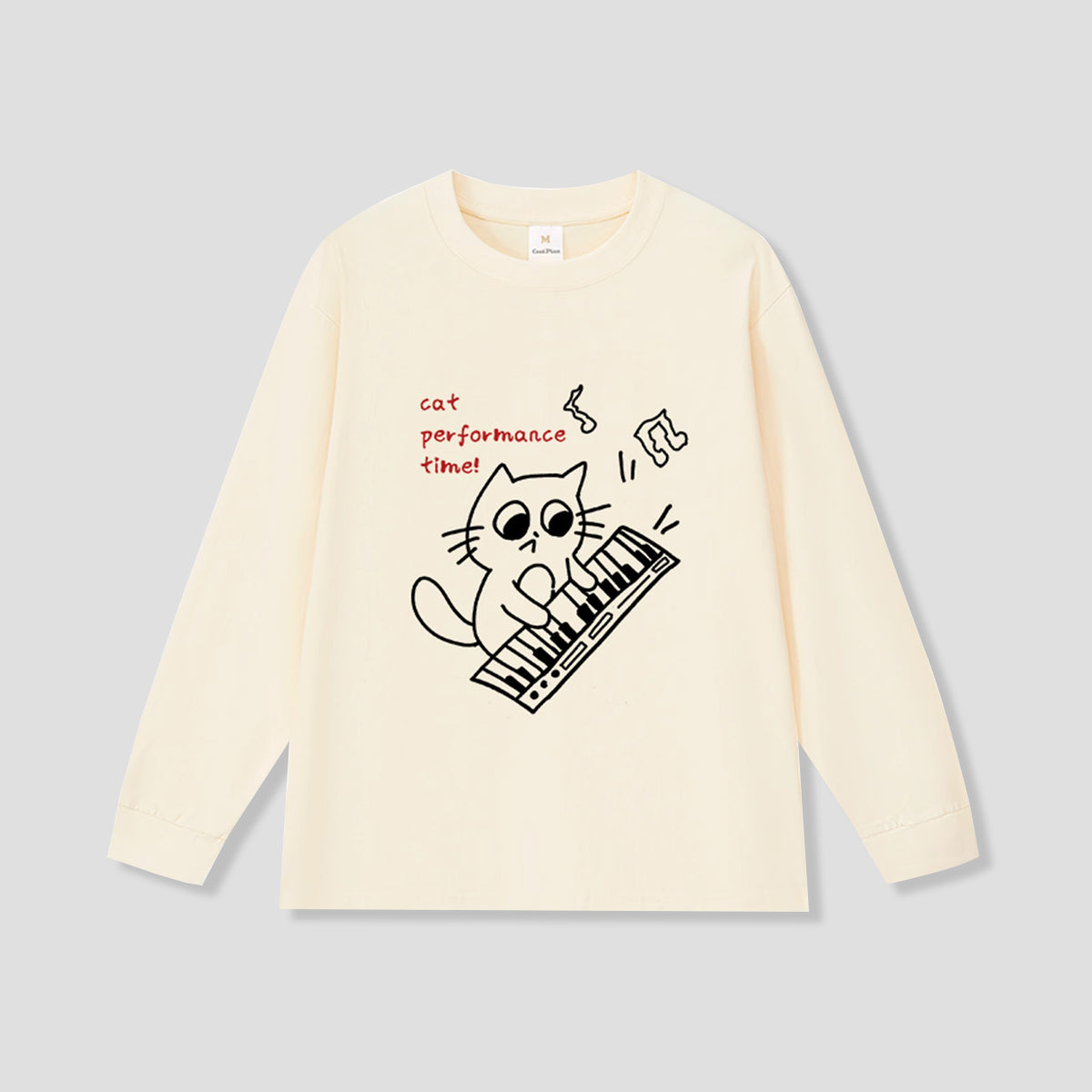 ピアノキャット ロングスリーブTシャツ