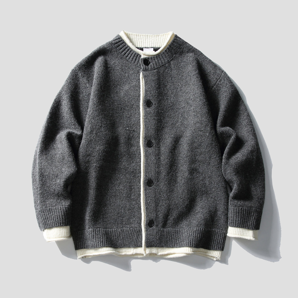 レイヤードエッジ カーディガン