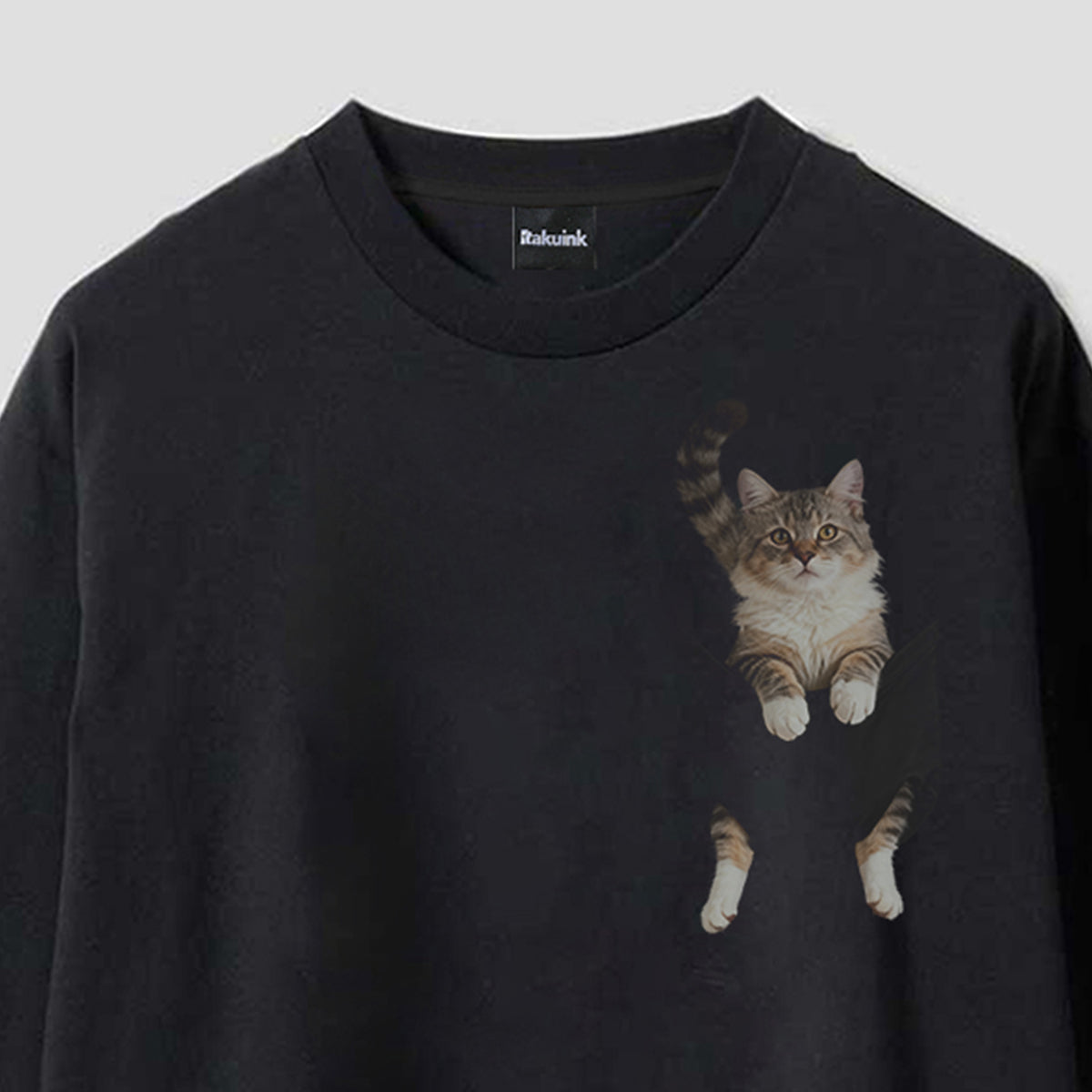 ポケットキャット ロングスリーブTシャツ – RakuInk
