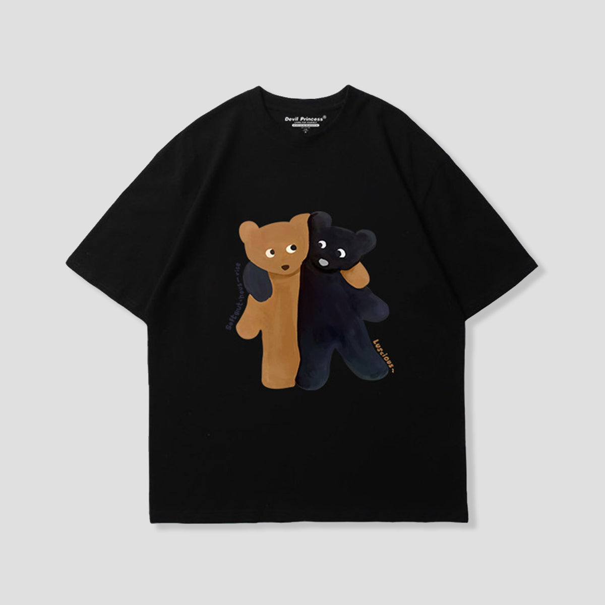 ハーフ＆ハーフベア グラフィックTシャツ