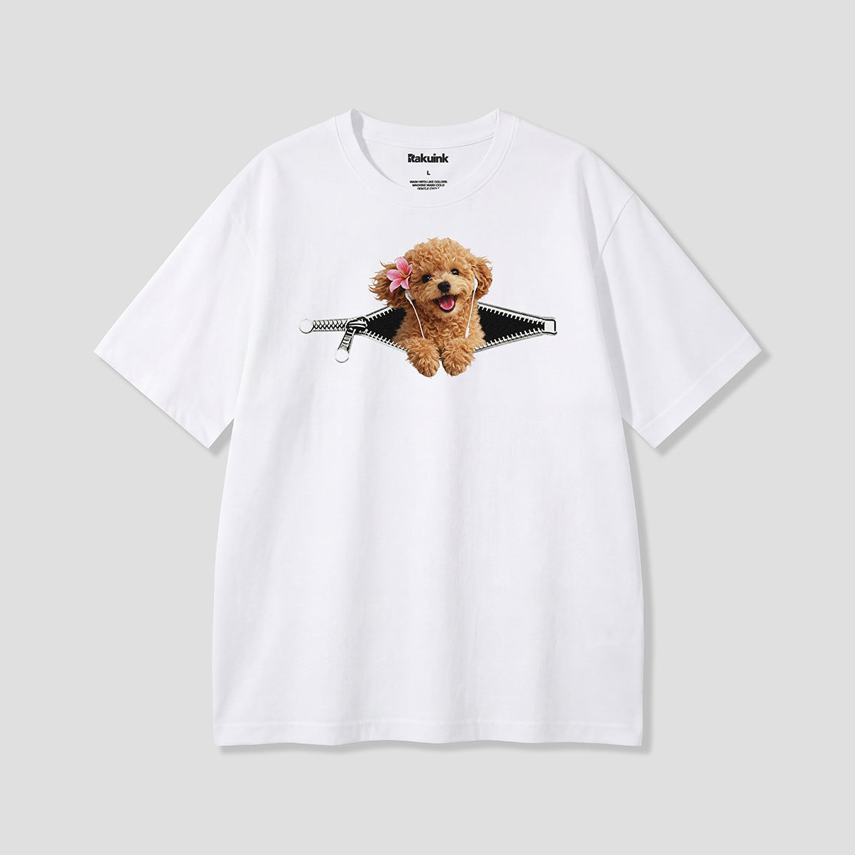 【予約】ジップフラワードッグ グラフィックTシャツ