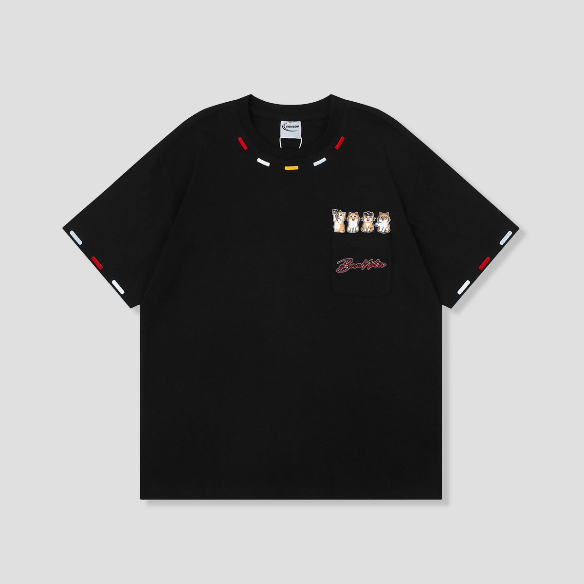 ねこ行列ポケット Tシャツ