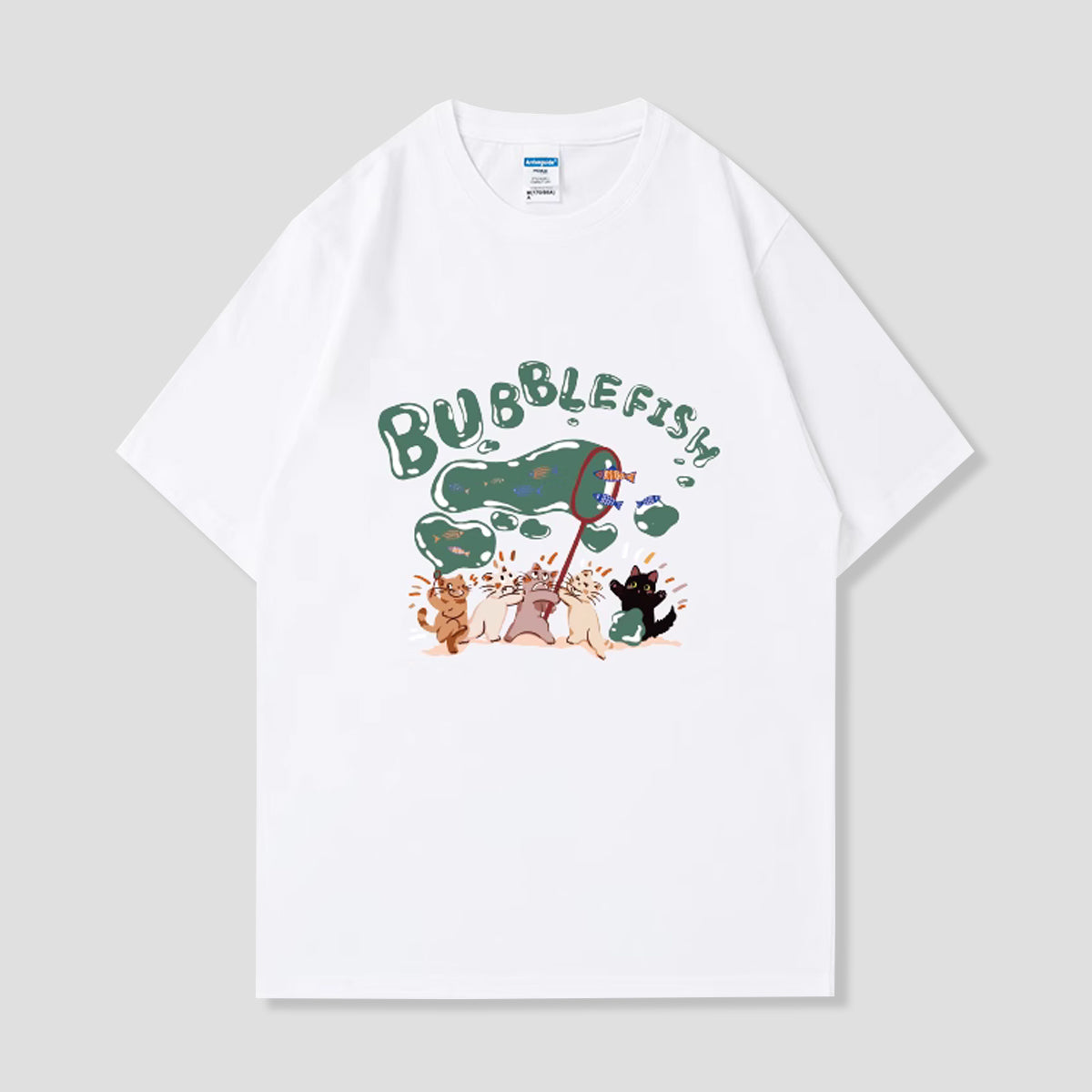 バブルフィッシュ猫Tシャツ