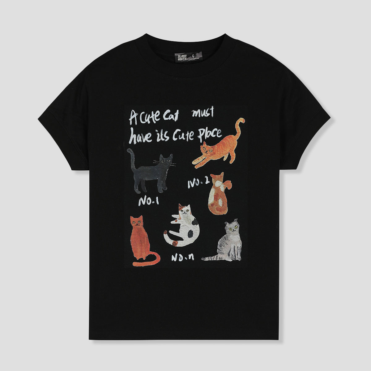 WOMEN｜キャットズキャップスリーブTシャツ