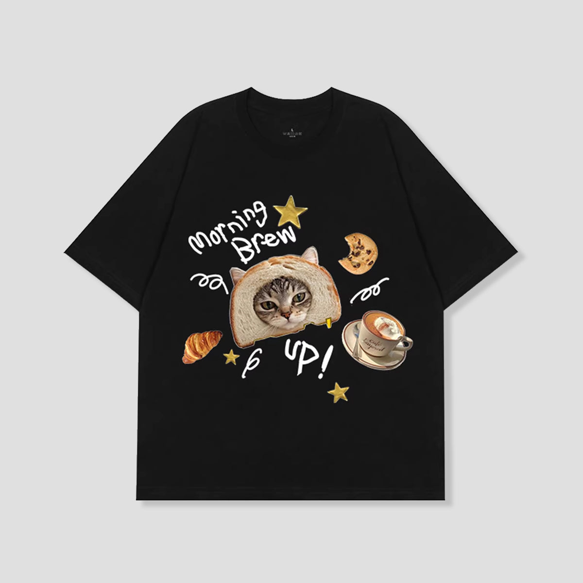 モーニングブレッドキャット グラフィックTシャツ