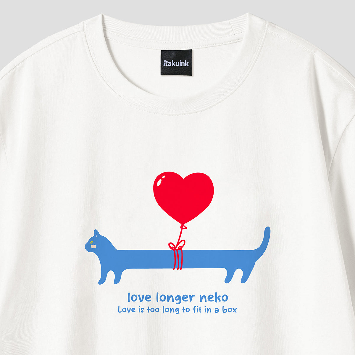 LOVE LONGER NEKO｜バルーンギフトキャットTシャツ – RakuInk