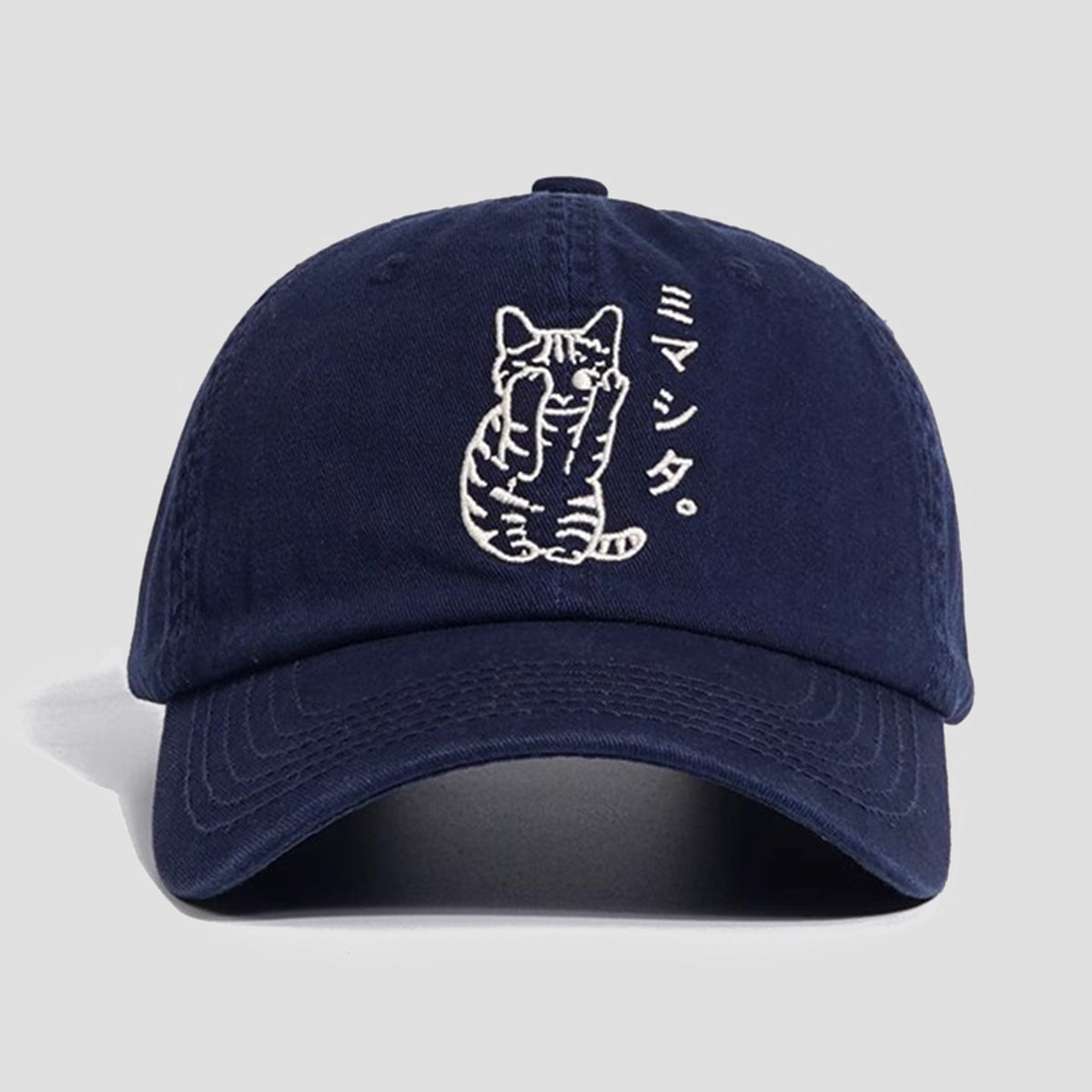 ヴィンテージキャット 刺繍入りキャップ