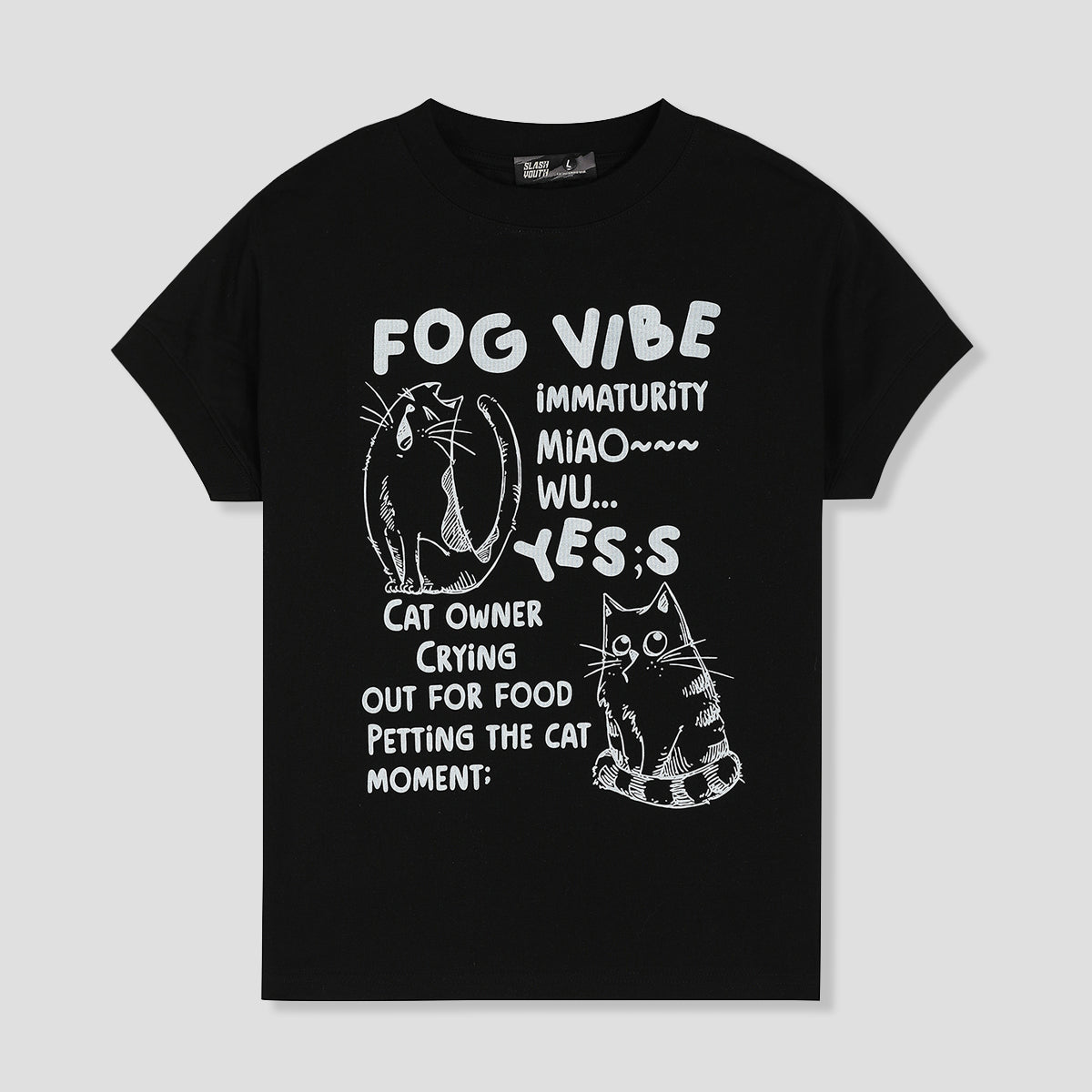 WOMEN｜ラブキャット キャップスリーブ Tシャツ