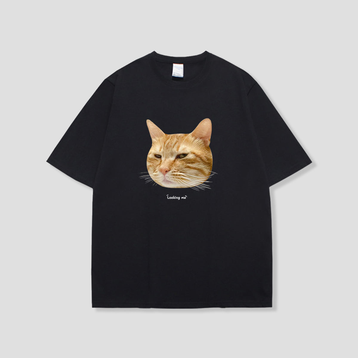 ルーズフェイスキャット グラフィックTシャツ