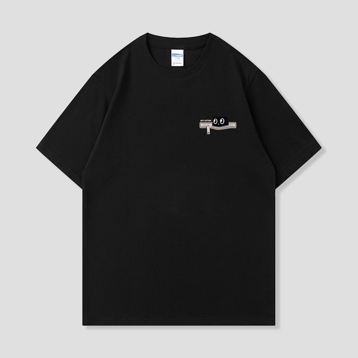 ねこファスナー・ポケットTシャツ