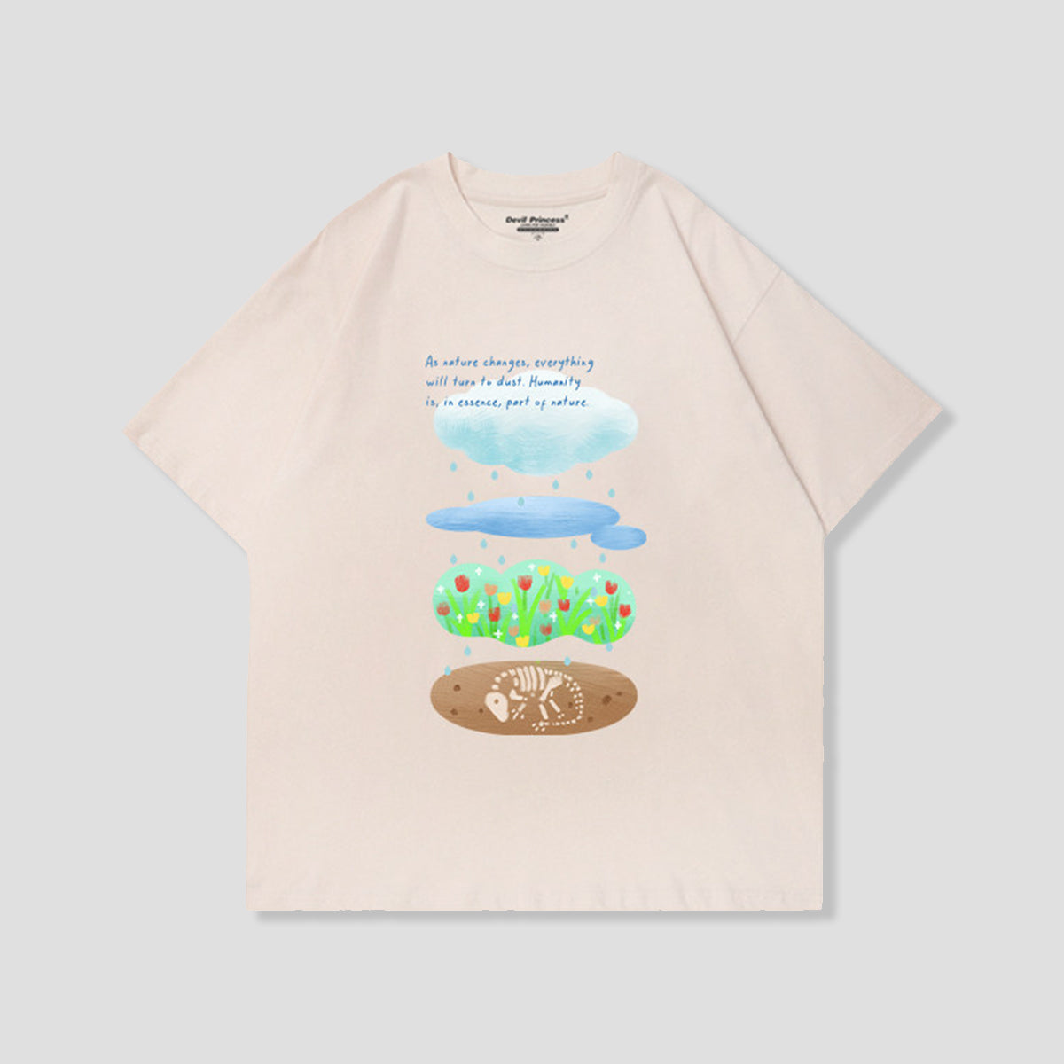 レイヤードワールド グラフィックTシャツ