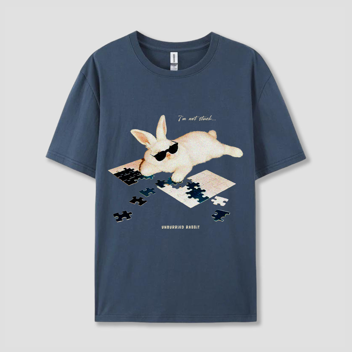 【予約】UNHURRIED RABBIT パズルグラフィック Tシャツ