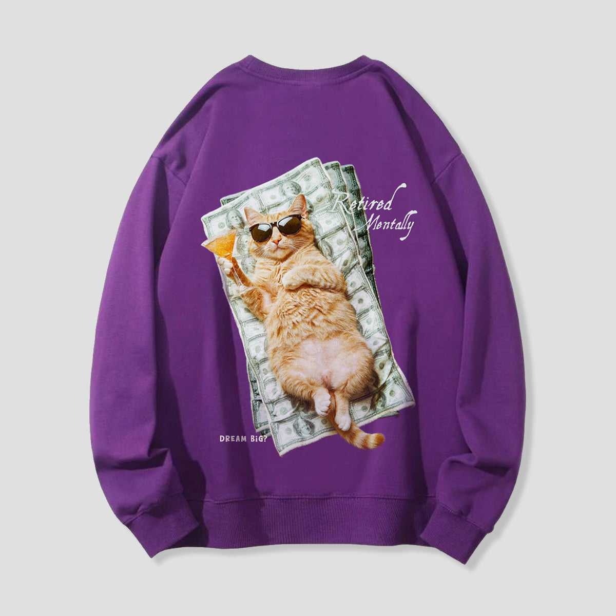 【予約】Retired Mentally キャット バックプリントスウェット