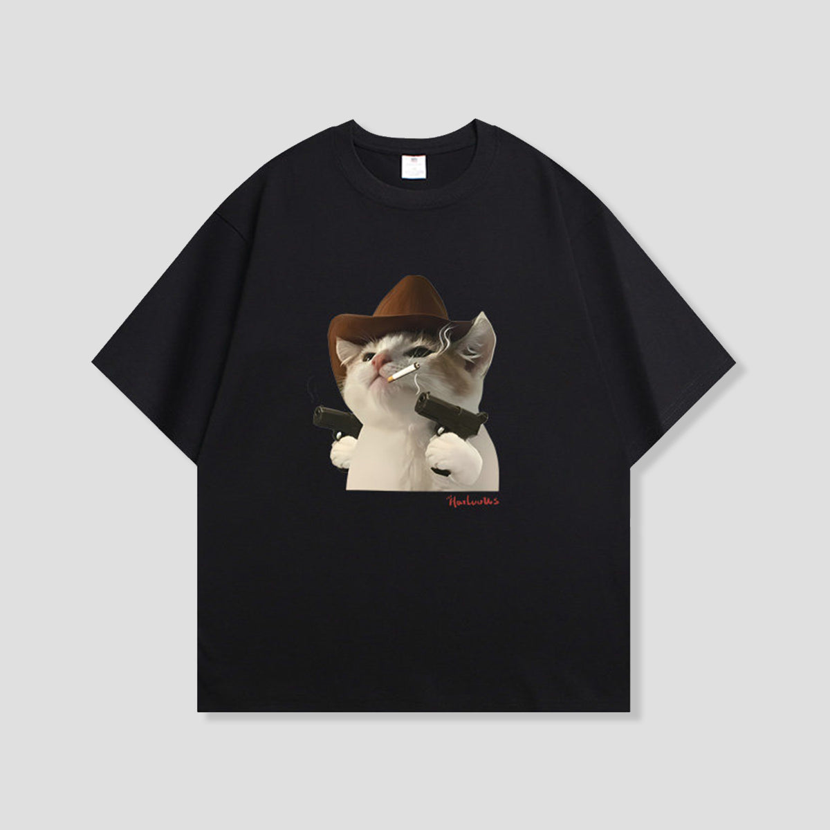 ガンスモークキャット グラフィックTシャツ