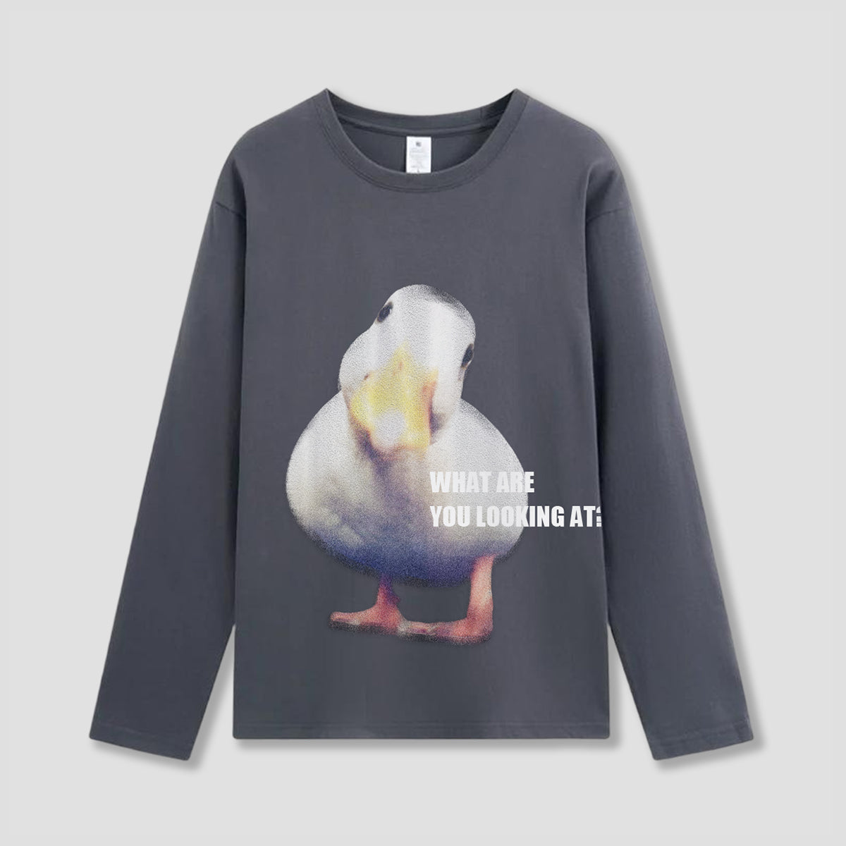 【予約】「なに見てんの？」ダックフォト ロングスリーブ