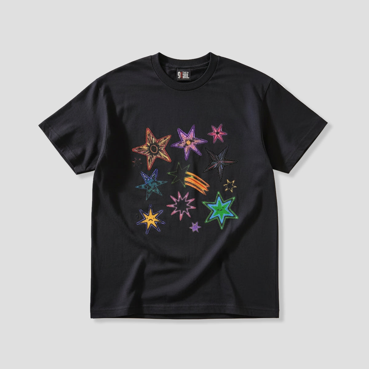 カラフルスター グラフィックTシャツ