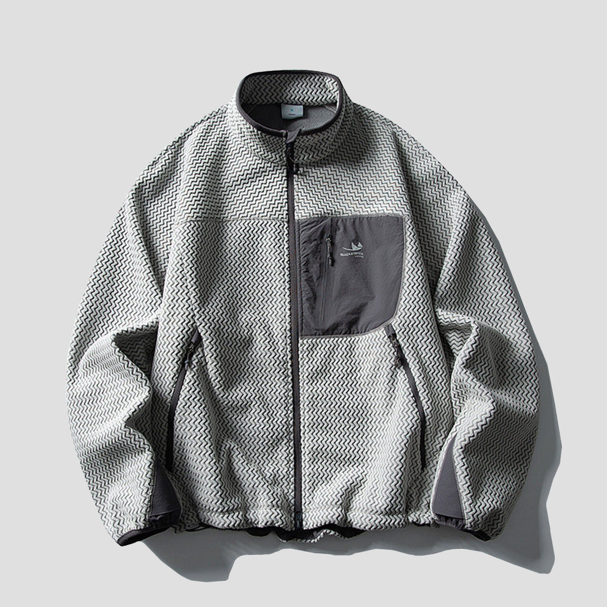 ブロックパネル メッシュフリース ジャケット