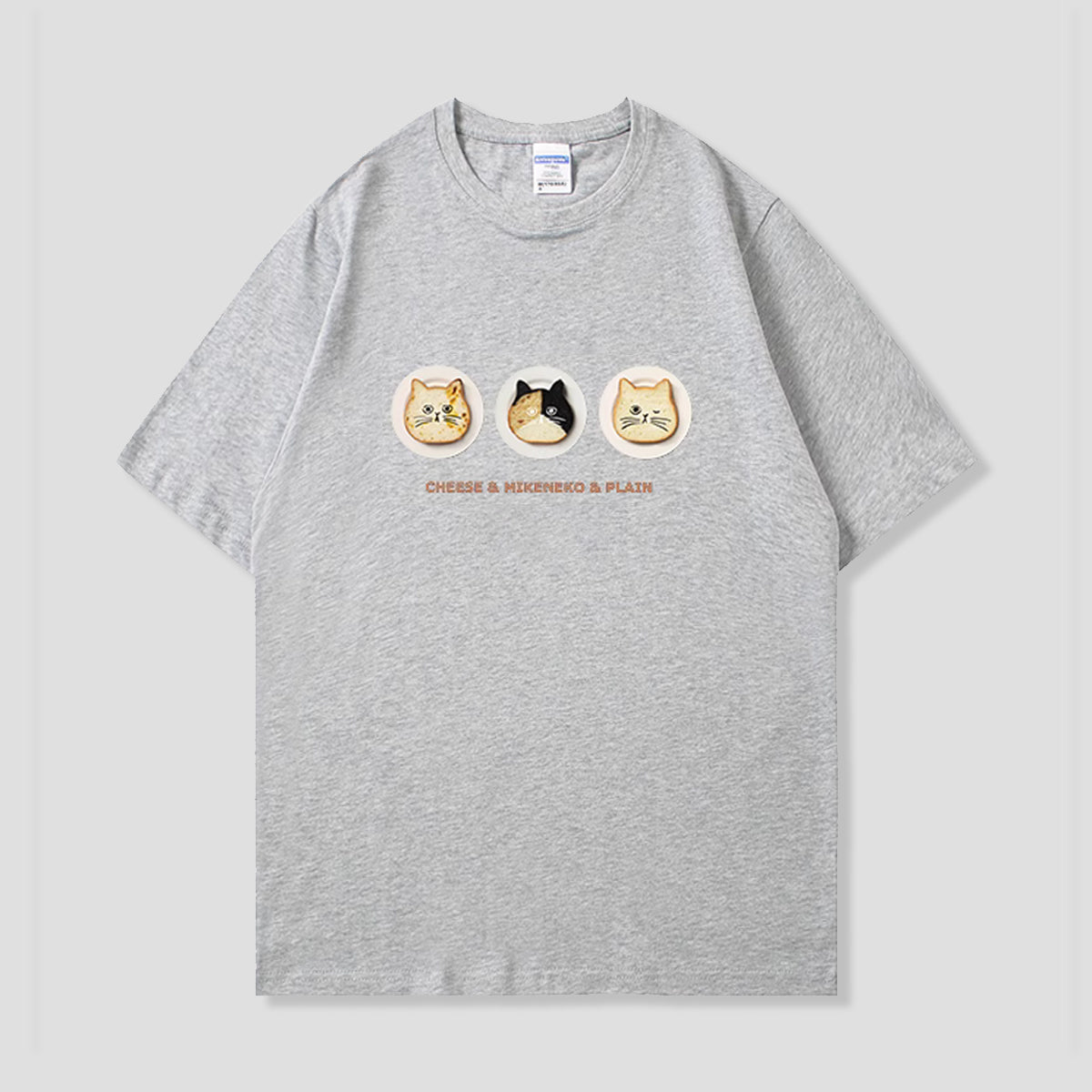 チーズ＆ミケ＆プレーンのまったり日Tシャツ