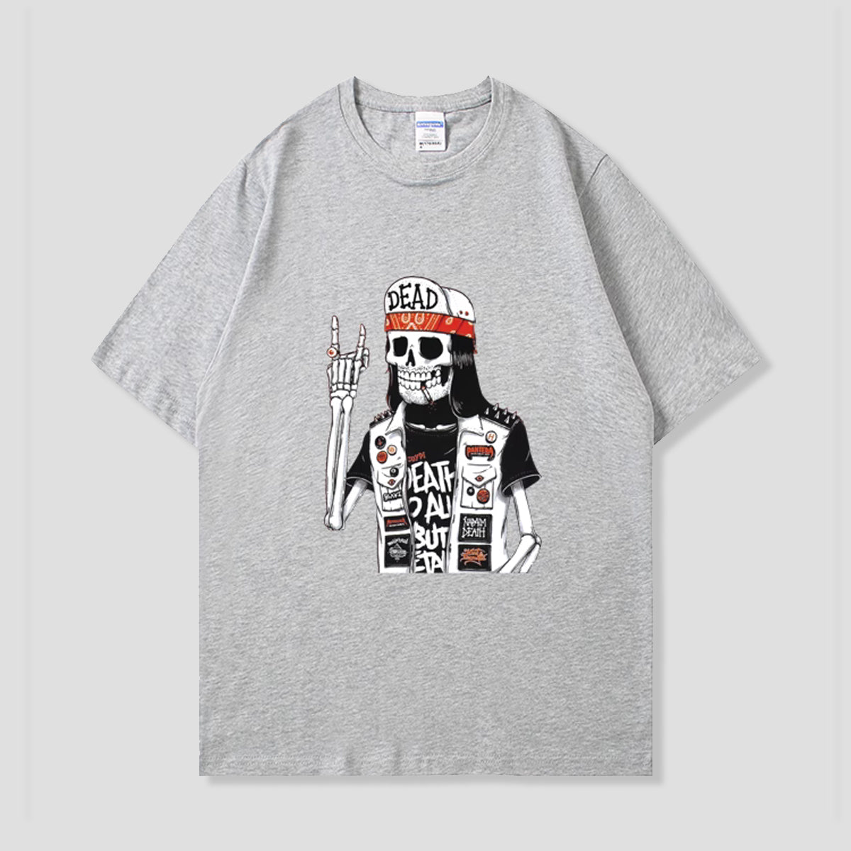 スカルバイカーズグラフィックTシャツ