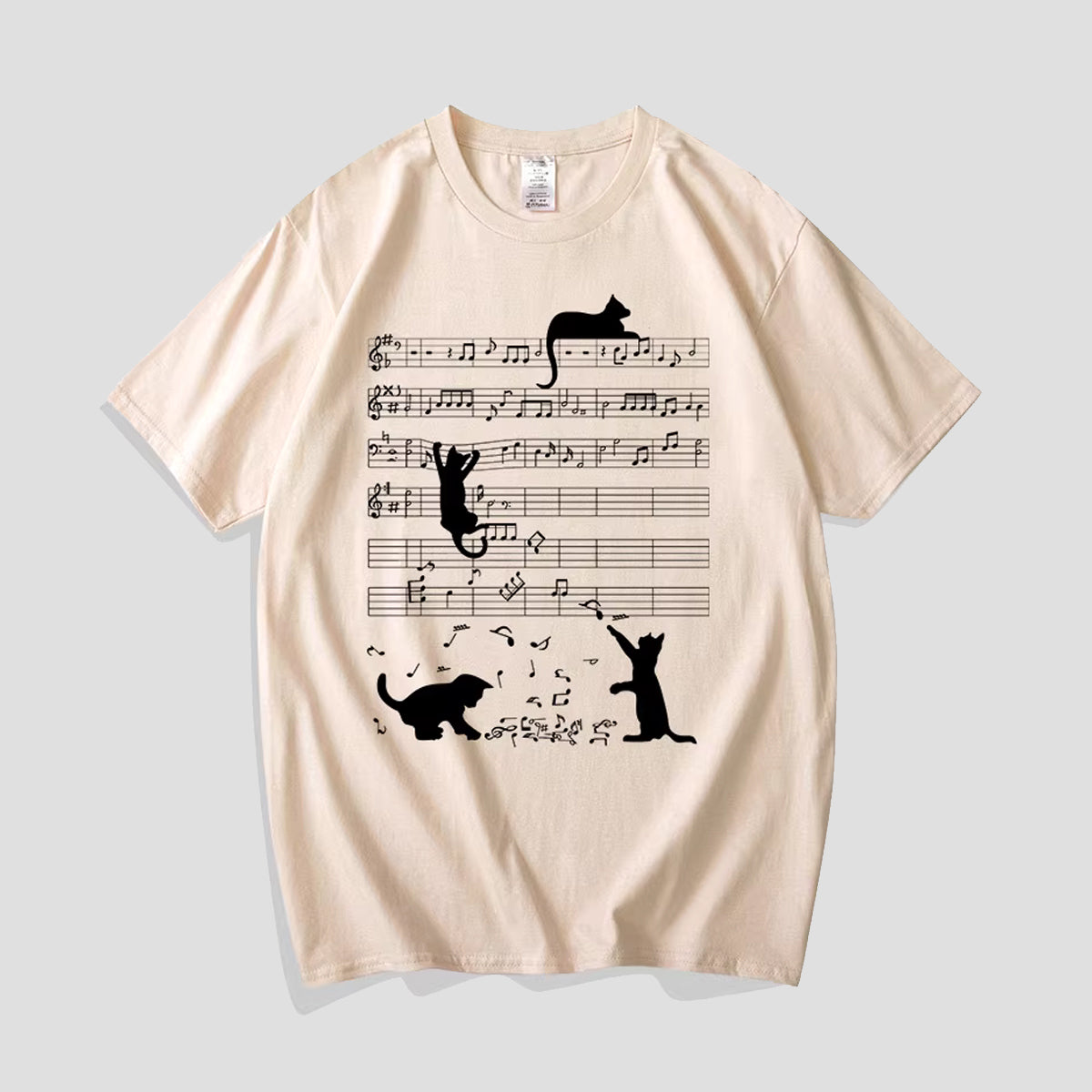 にゃんこ五線譜Ｔシャツ
